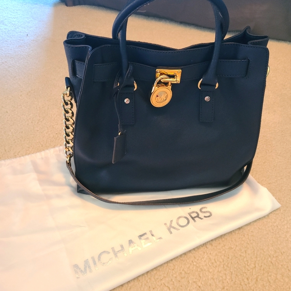 Michael Kors Navy Hamilton bag